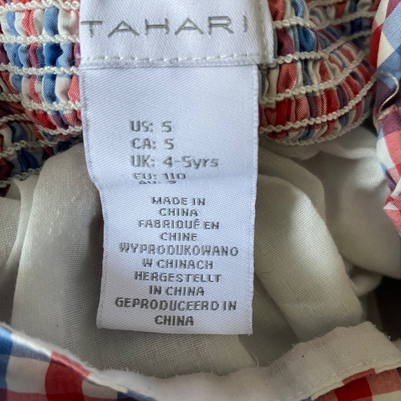 Tahari Gingham Sundress 5T - Picture 2 of 2